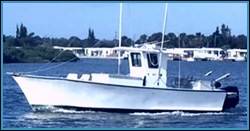 Captain Sean's fishing boat in Daytona Beach, Florida